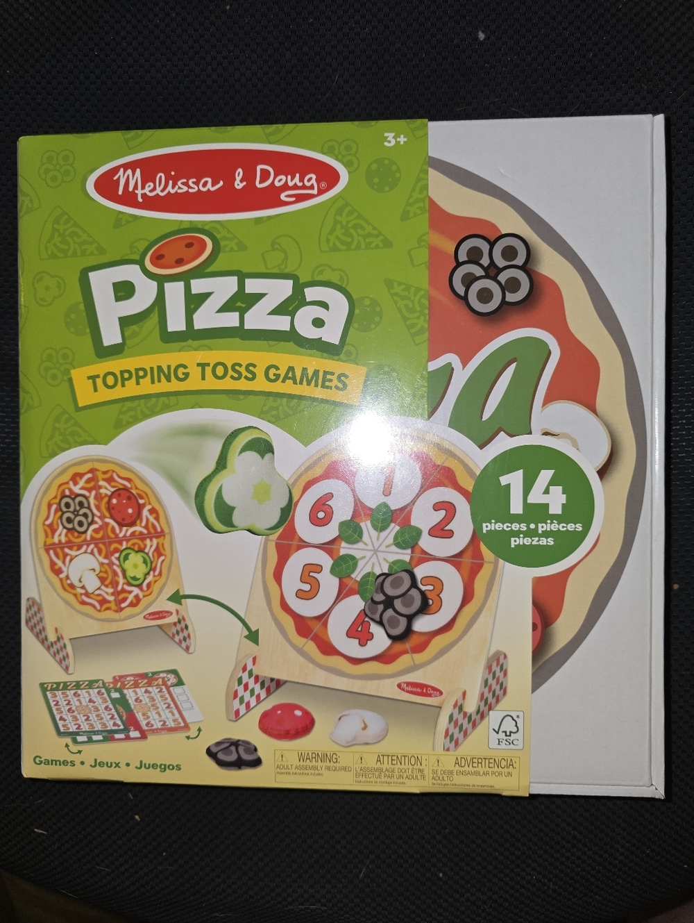 Melissa & Doug Pizza Topping Toss Game - Double Sided